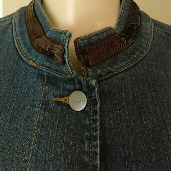 Venezia Sequence Decor Jean Jacket Sz 18/20 - Picture 4 of 7
